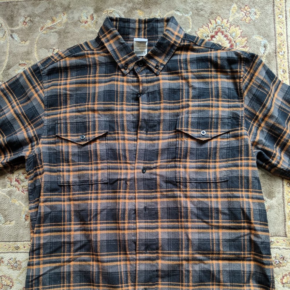 Nike Men's Flannel Shirt Button Front Plaid L